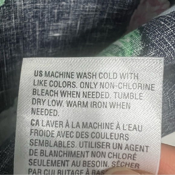 Charter Club 100% Linen Short Tie-Sleeve V Neck Top XL Casual Feminine Beach - Picture 9 of 10